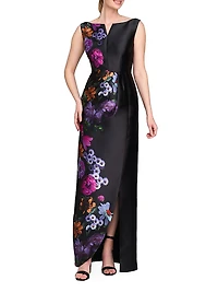 Helene Peony Bouquet Column Gown