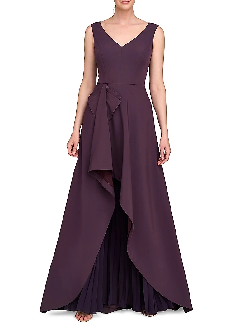 Aster Draped Flare Gown