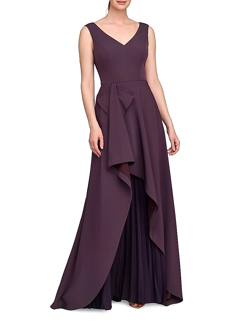 Aster Draped Flare Gown