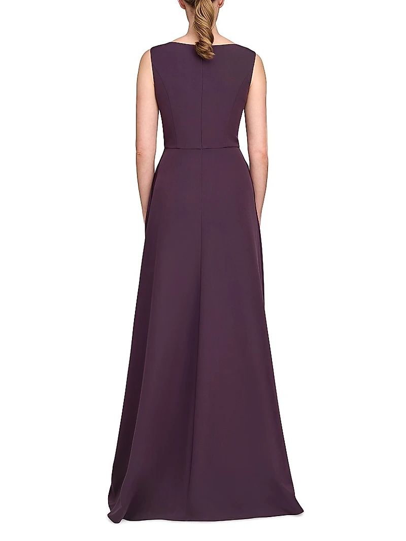 Aster Draped Flare Gown