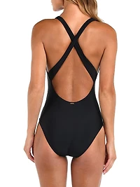 Solids Lisa Plunge One-Piece Swimsuit