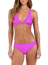 Shimmer Solids Lexie Triangle Bikini Top