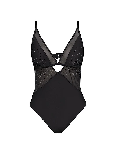 Shine Like A Diamond Lilou Plunge One-Piece Swimsuit