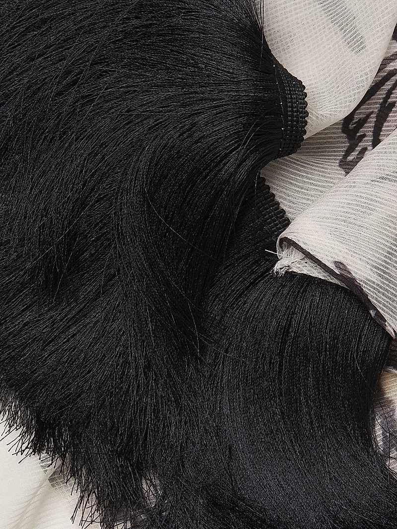 Iris Floral Chiffon Fringed Mini Sarong