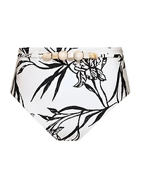 Iris Beaded High-Waisted Bikini Bottom