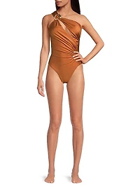 Groovy One-Shoulder One-Piece Swimsuit