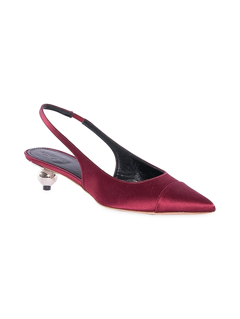 35MM Silk Slingback Pumps