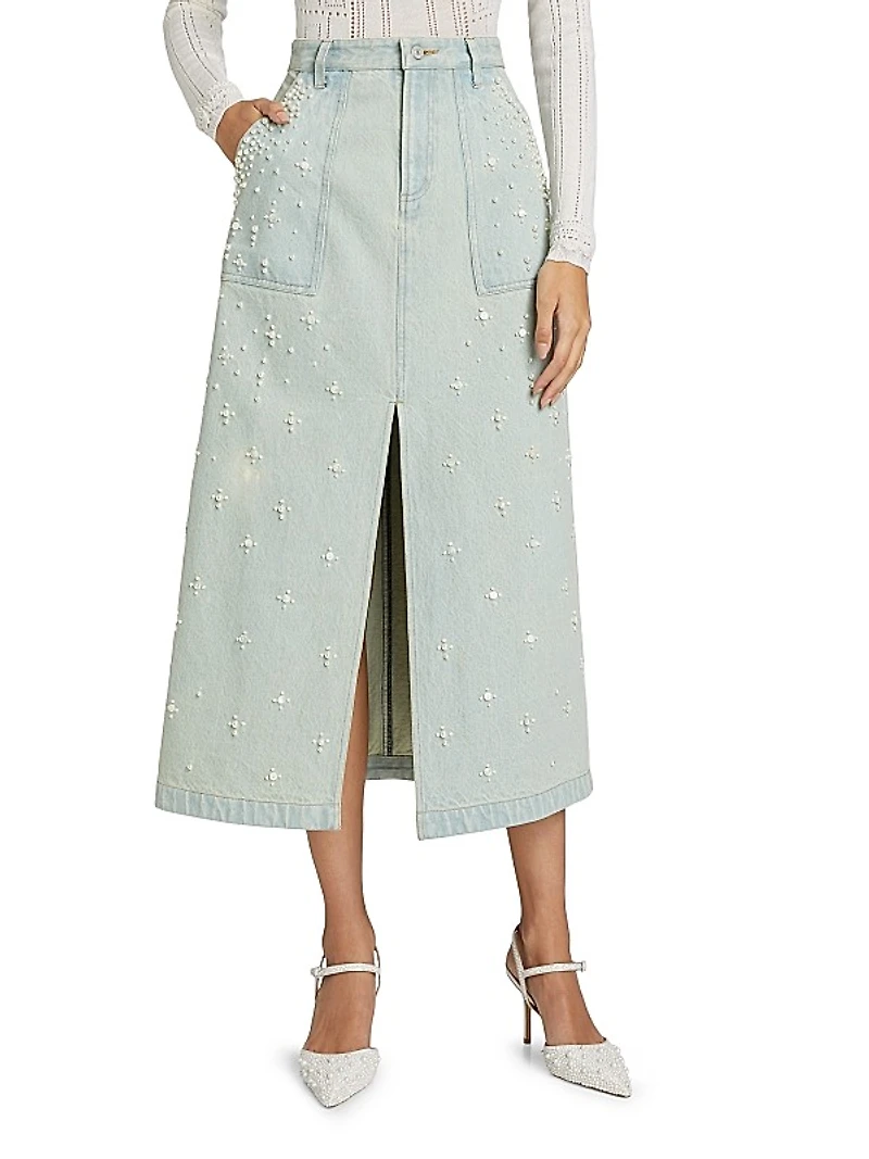 Perlette Denim Skirt
