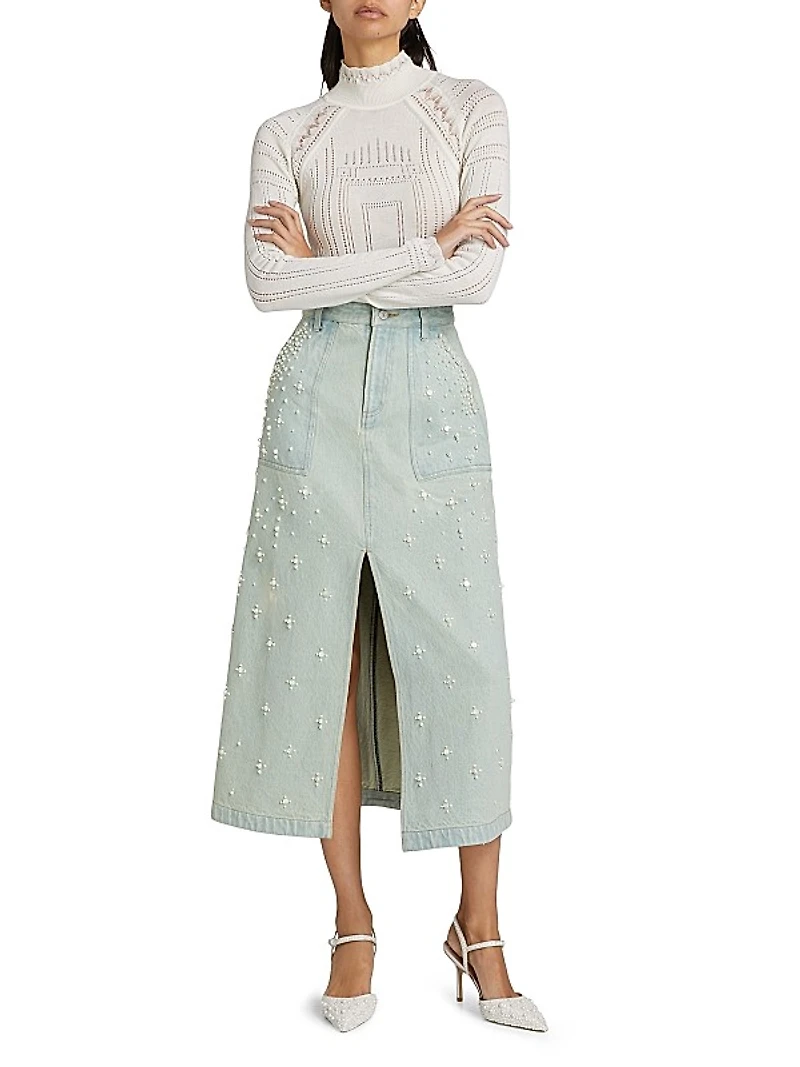 Perlette Denim Skirt