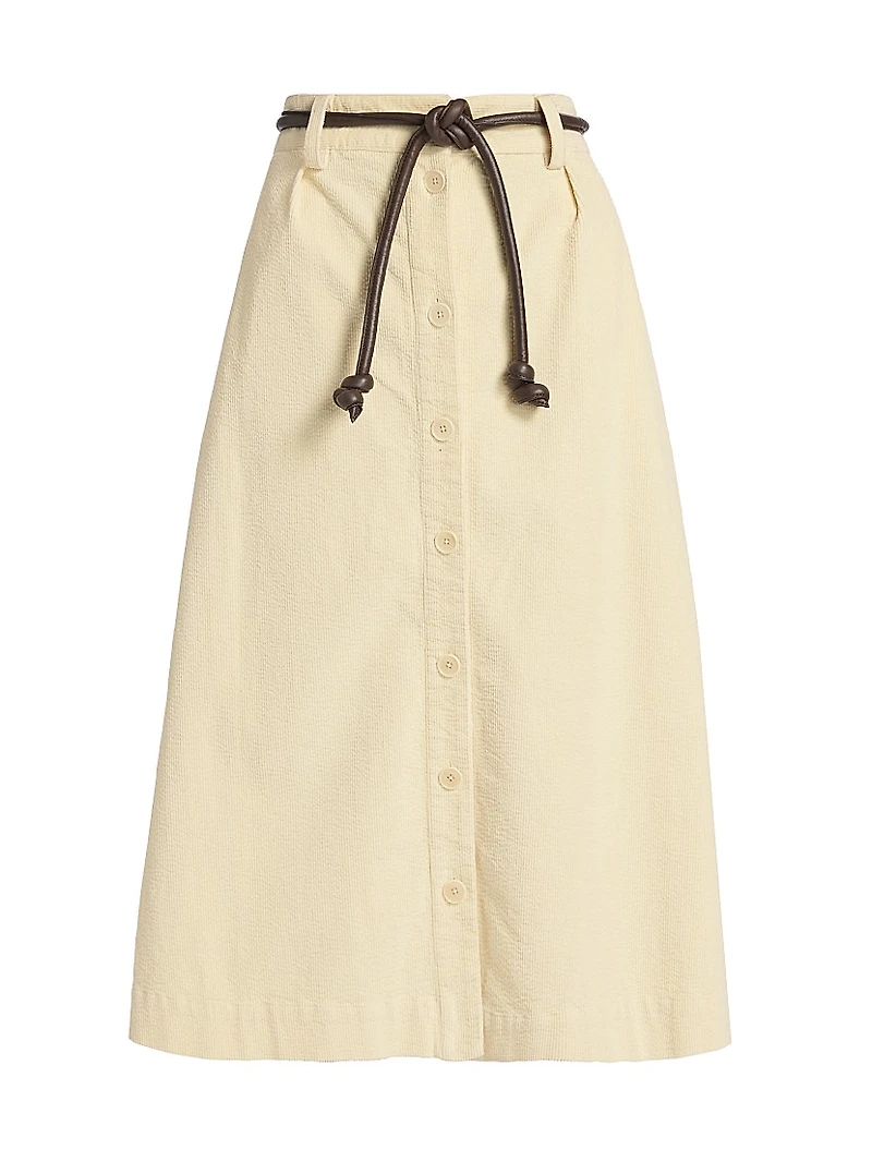 Carine Corduroy Midi-Skirt