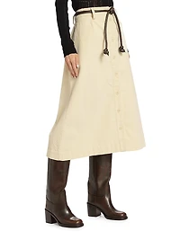 Carine Corduroy Midi-Skirt