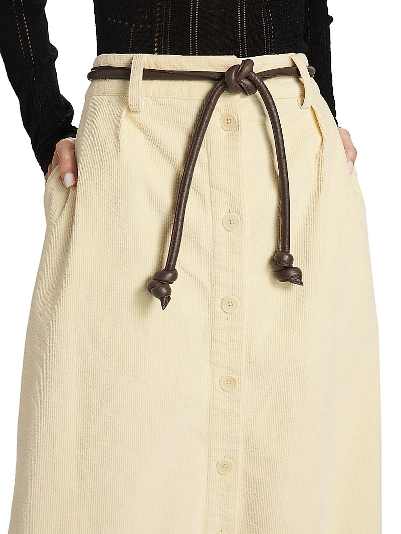 Carine Corduroy Midi-Skirt