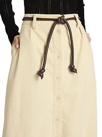 Carine Corduroy Midi-Skirt