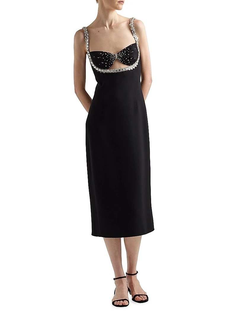 Embroidered Sablé Dress
