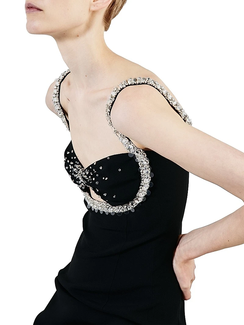Embroidered Sablé Dress