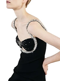 Embroidered Sablé Dress