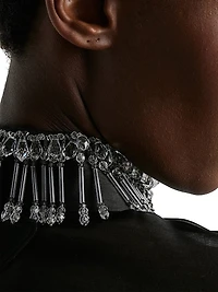 Embroidered Organza Mini-Dress