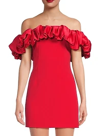 Ina Ruffle Off-The-Shoulder Dress