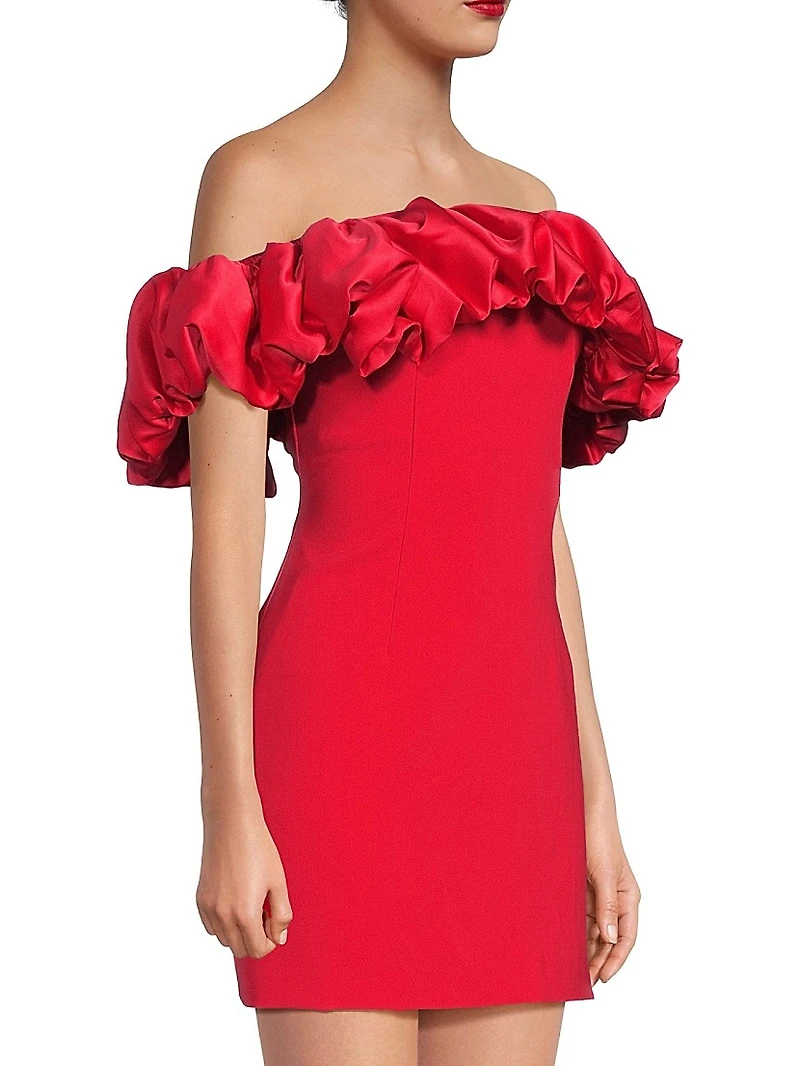 Ina Ruffle Off-The-Shoulder Dress