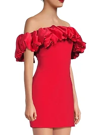 Ina Ruffle Off-The-Shoulder Dress