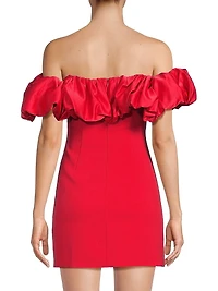 Ina Ruffle Off-The-Shoulder Dress