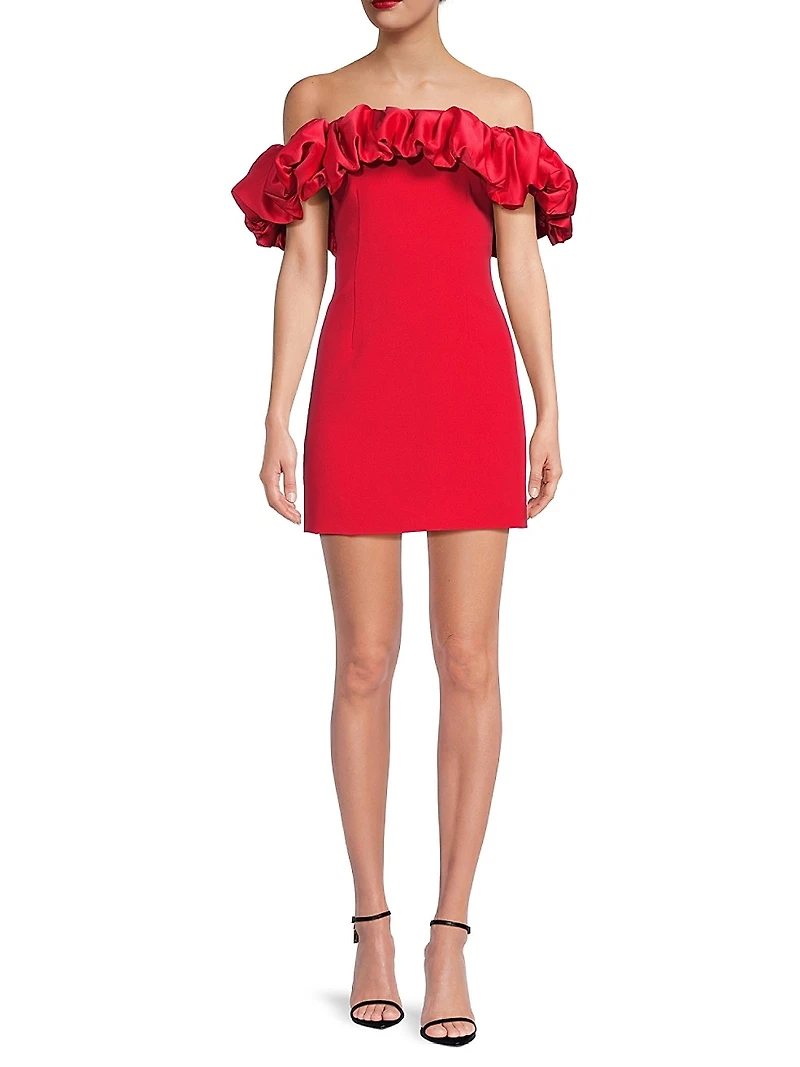 Ina Ruffle Off-The-Shoulder Dress