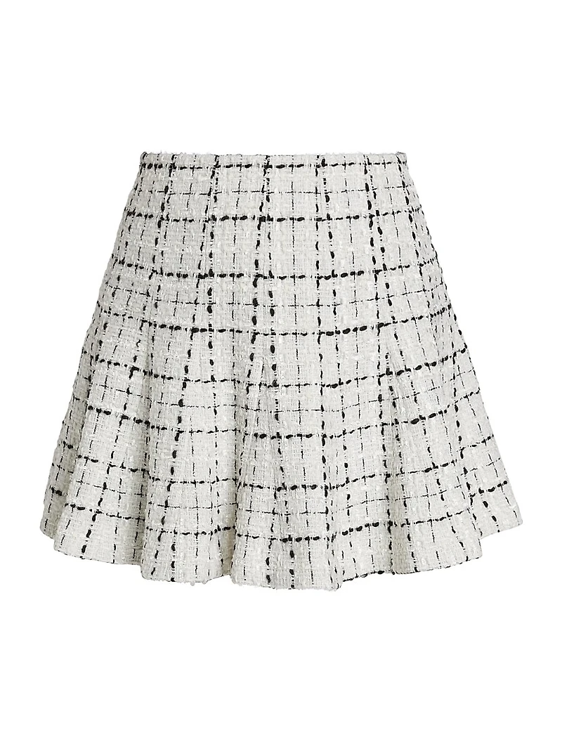 Zona Godet Tweed Miniskirt