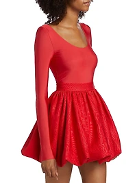 Chara Bubble-Hem Minidress