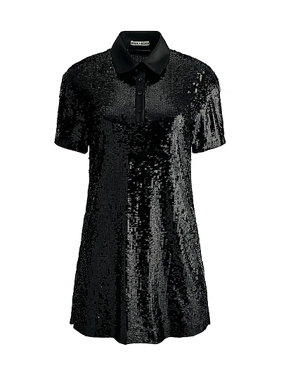Treva Sequin Short-Sleeve Minidress