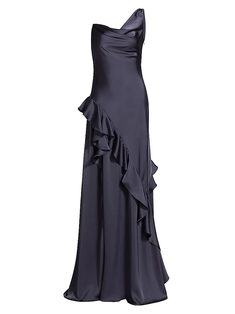 Juliet Charmeuse Cowlneck Gown