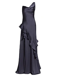 Juliet Charmeuse Cowlneck Gown