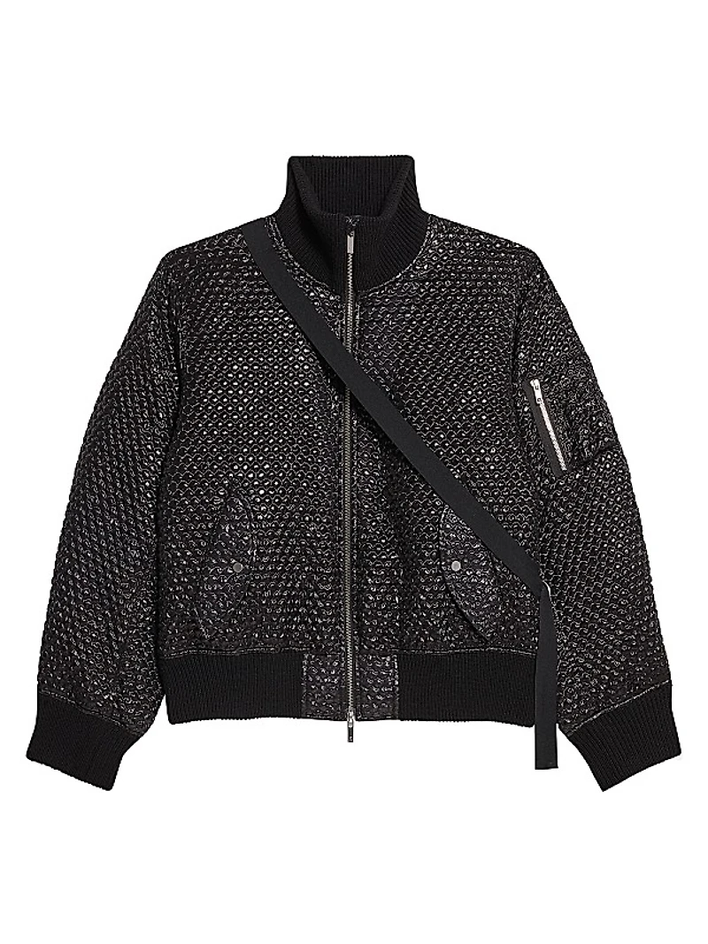 Bubble Wrap Seatbelt Bomber Jacket
