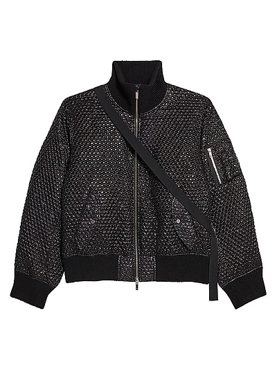Bubble Wrap Seatbelt Bomber Jacket