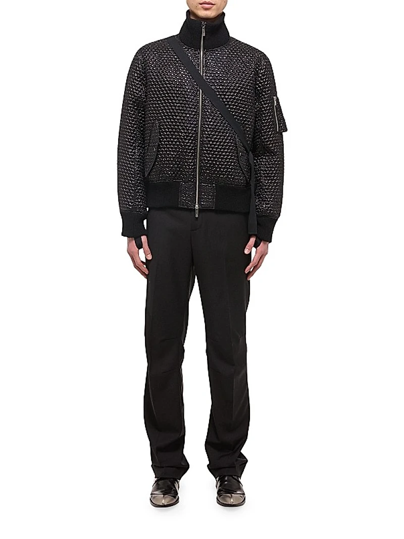 Bubble Wrap Seatbelt Bomber Jacket