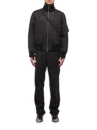 Bubble Wrap Seatbelt Bomber Jacket