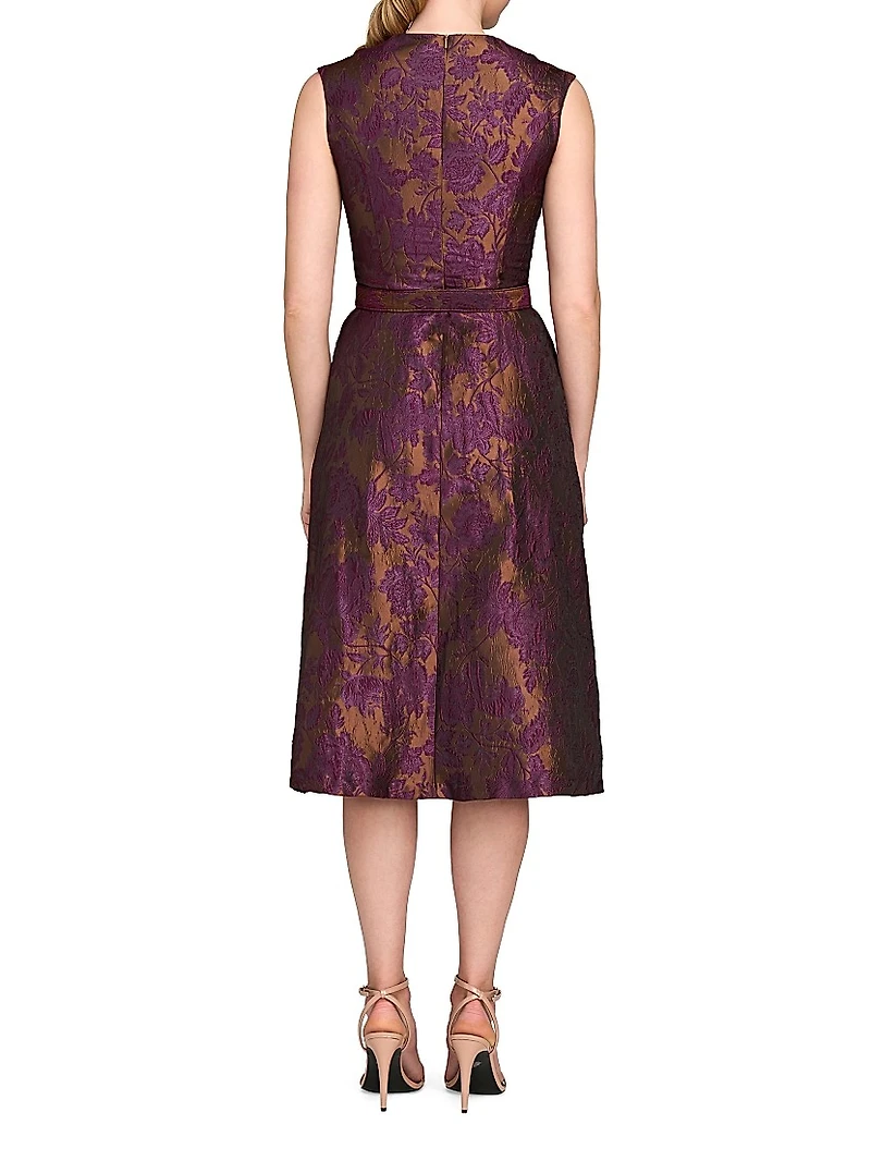 Margaret Floral Jacquard Cocktail Dress