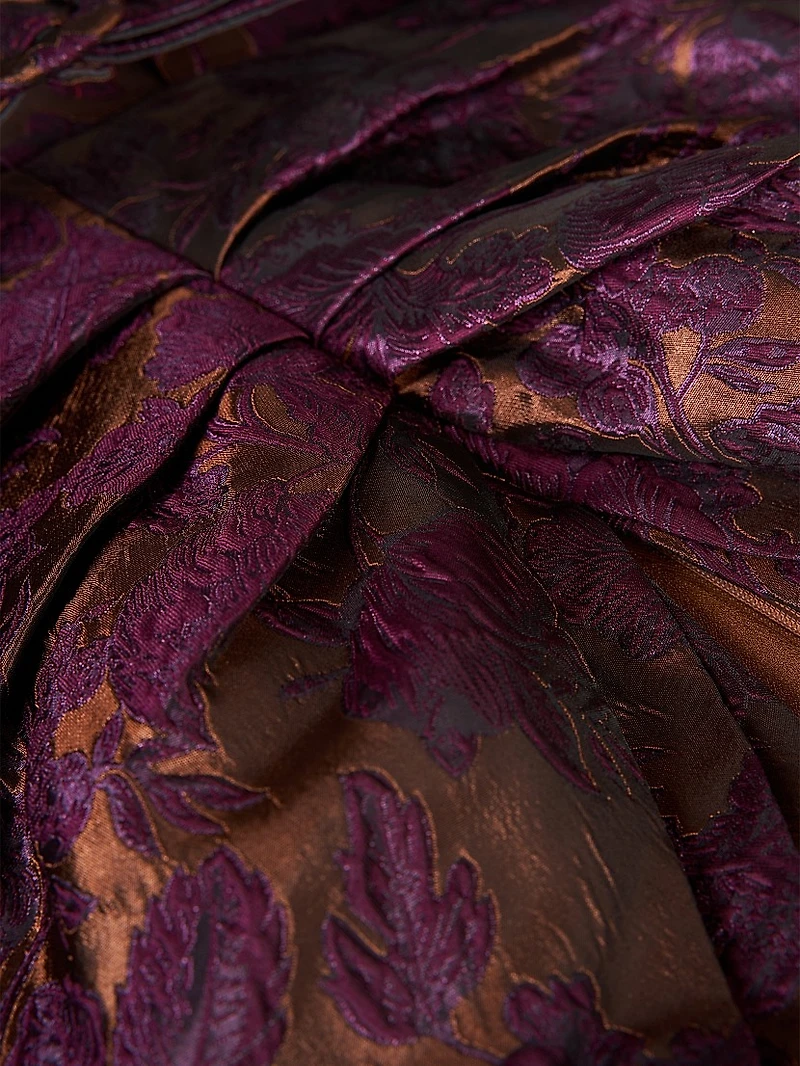 Margaret Floral Jacquard Cocktail Dress