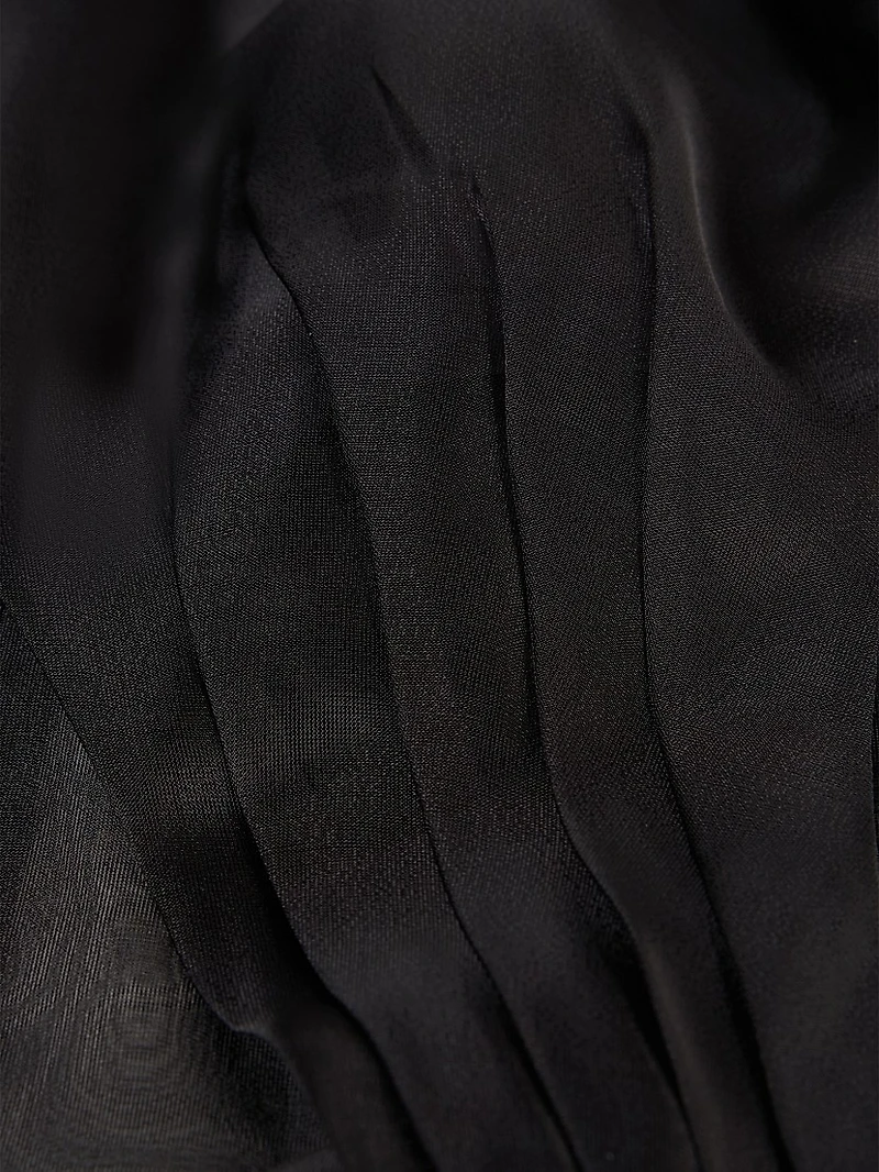 Ellis Floral Jacquard Organza Cocktail Dress