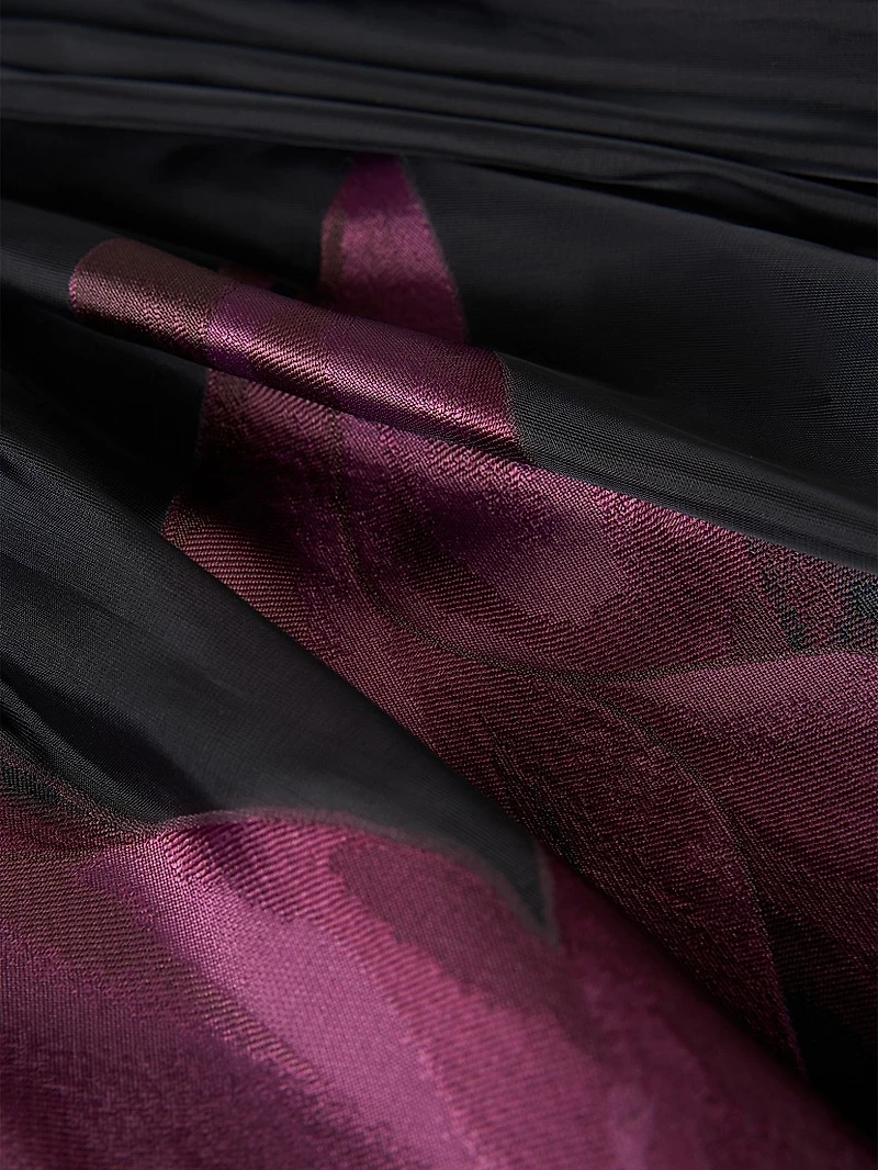 Ellis Floral Jacquard Organza Cocktail Dress