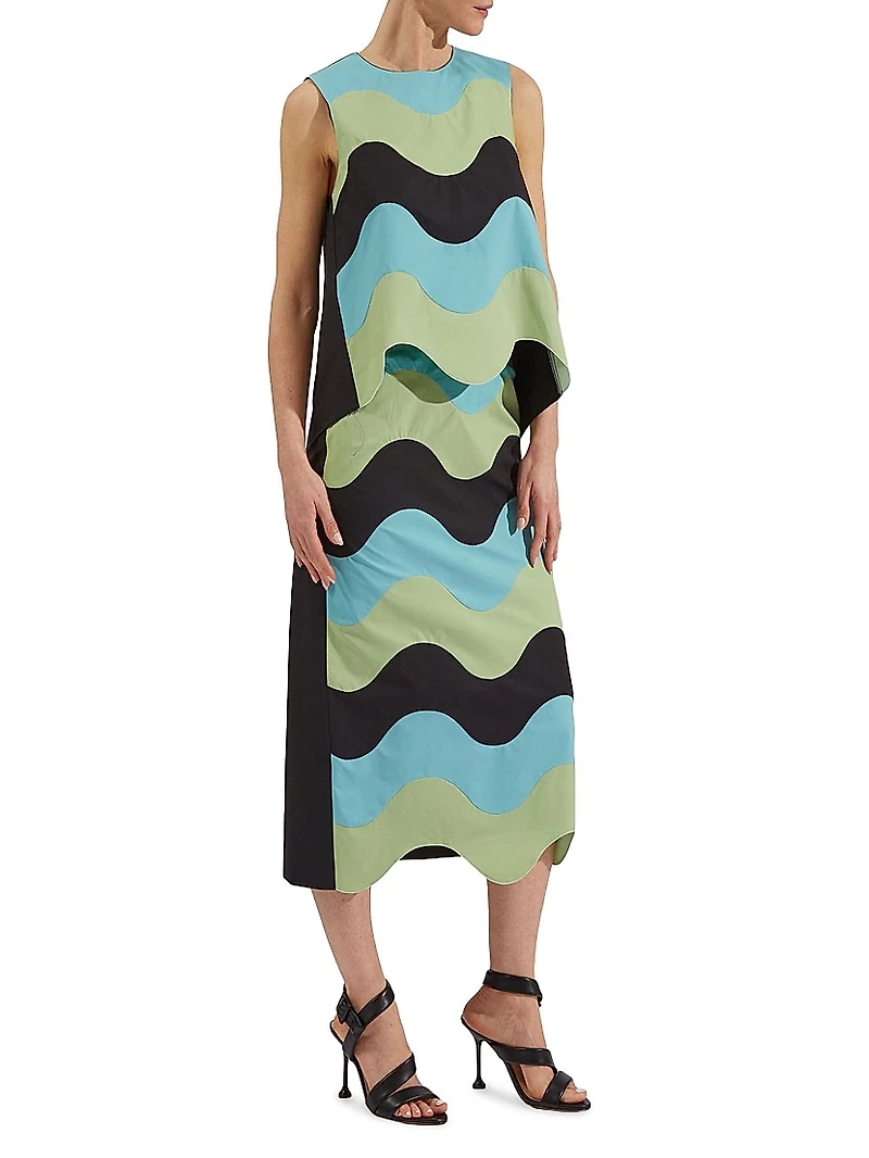 Pencil Skirt Intarsio Waves