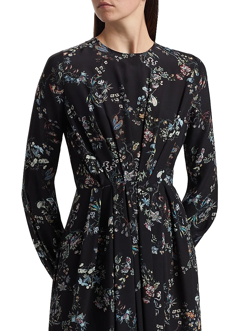 Parvancini Floral Silk Maxi Dress