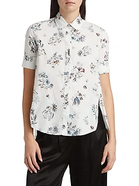 Floral Poplin Trapeze Shirt
