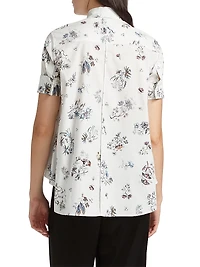 Floral Poplin Trapeze Shirt