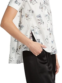Floral Poplin Trapeze Shirt