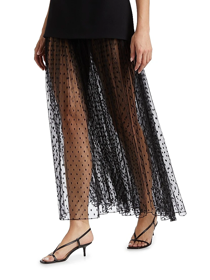 Layered Peplum Silk-Blend Dress