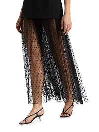 Layered Peplum Silk-Blend Dress