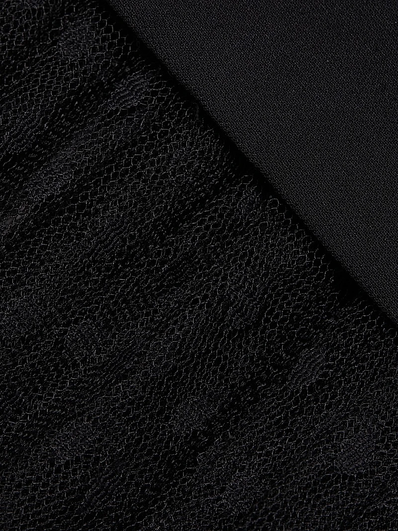 Layered Peplum Silk-Blend Dress