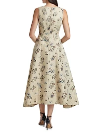 Floral Silk-Blend Maxi Dress