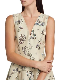 Floral Silk-Blend Maxi Dress