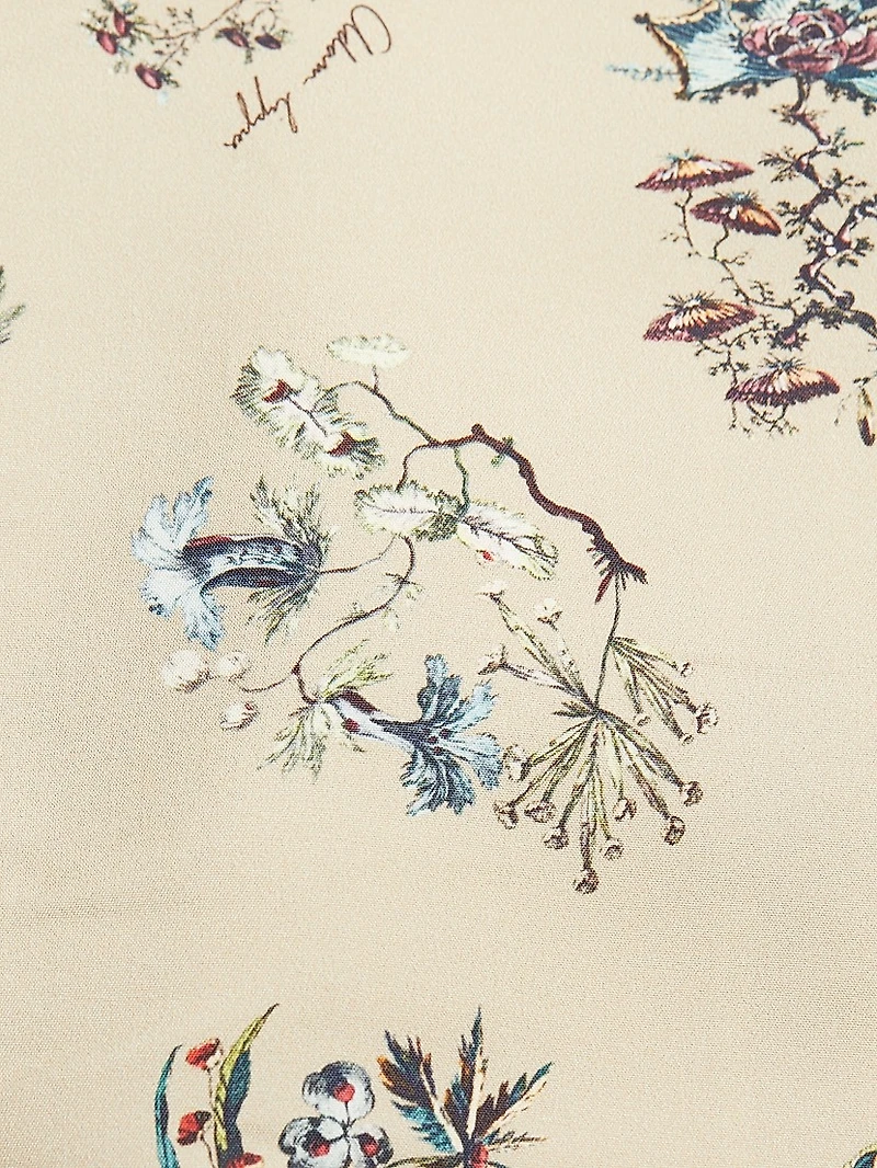 Floral Silk-Blend Maxi Dress